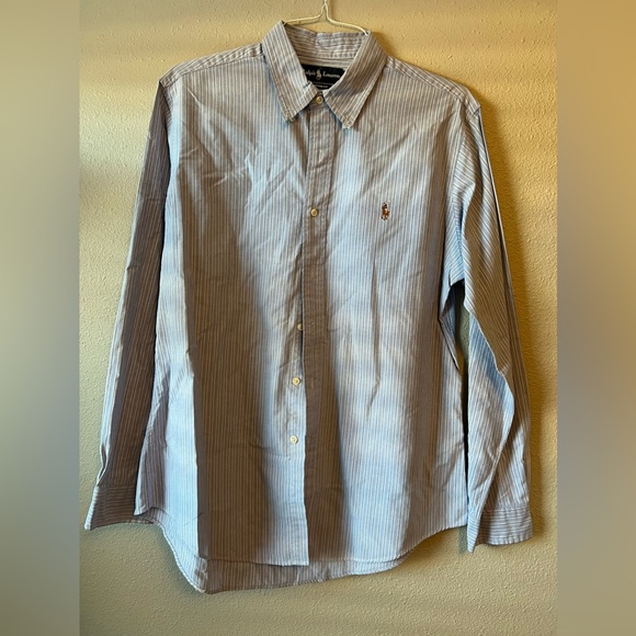 Ralph Lauren Other - Ralph Lauren button down, long sleeve, Blue and white striped. Classic fit